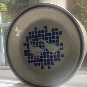 Charming Blue and White Ceramic Goose Bowl